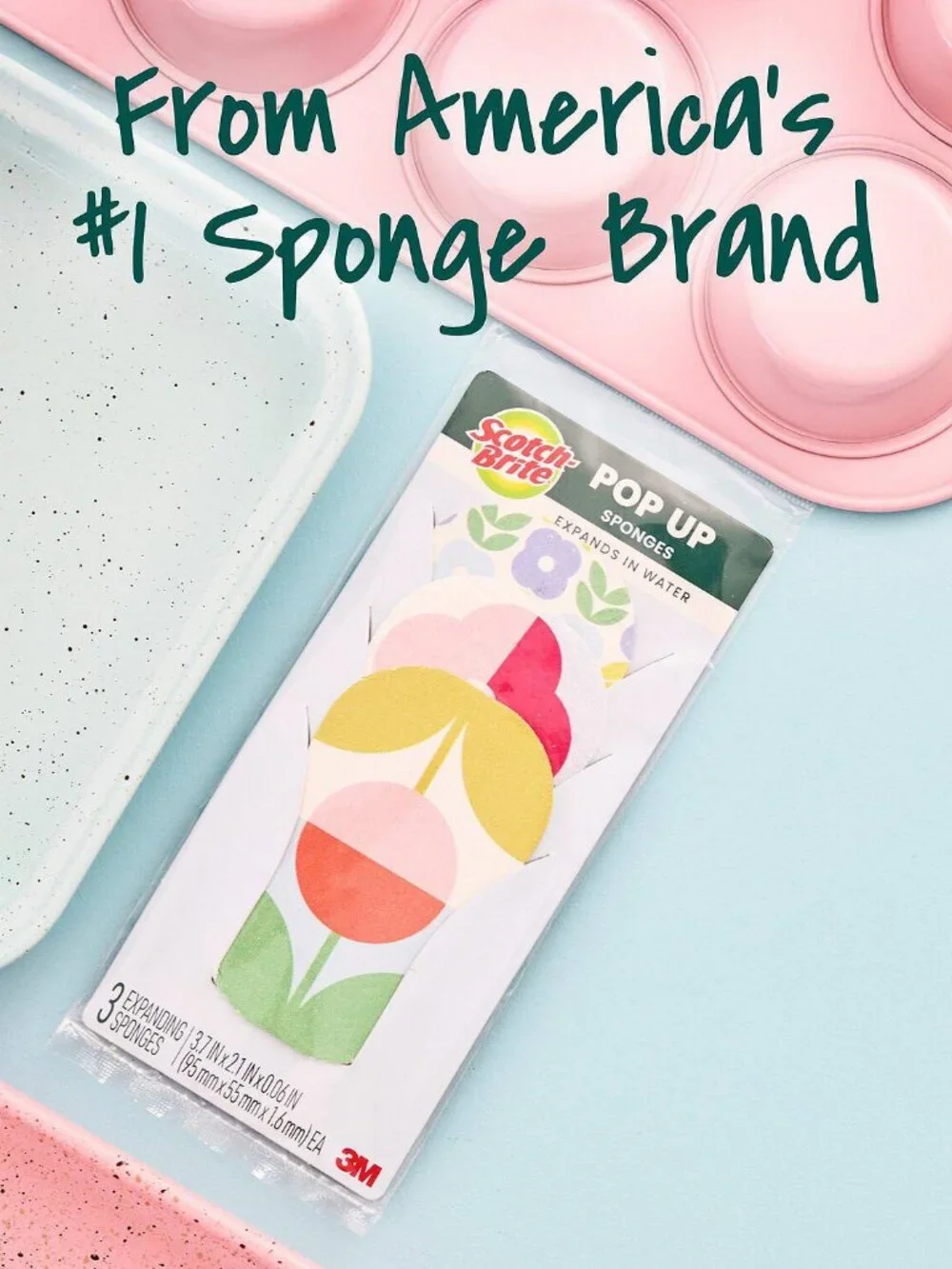 Scotch Brite Pop Up Expanding Non-Scratch Sponges 6-Pack | NWT